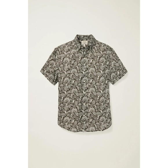 Bonobos Riviera Linen Short Sleeve Men's Shirt Print Tailored Fit Long L 283322 - Picture 4 of 11